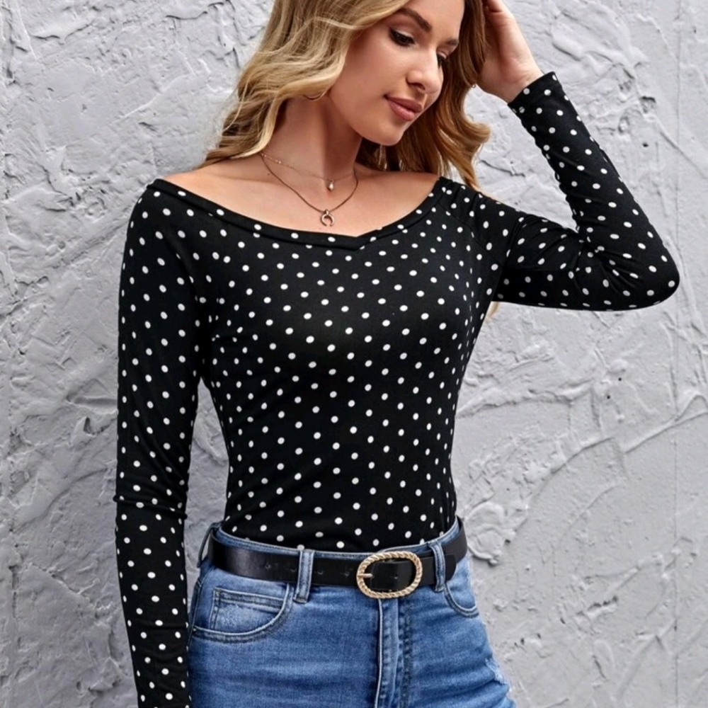 Polka Dot Fitted Tee